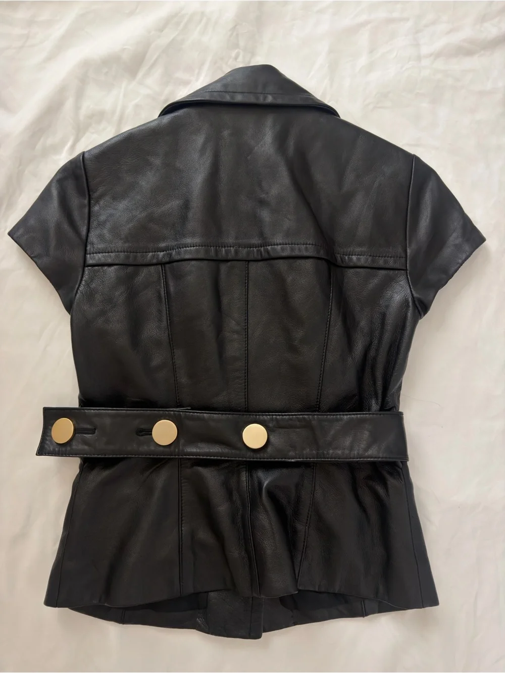 Worth black leather